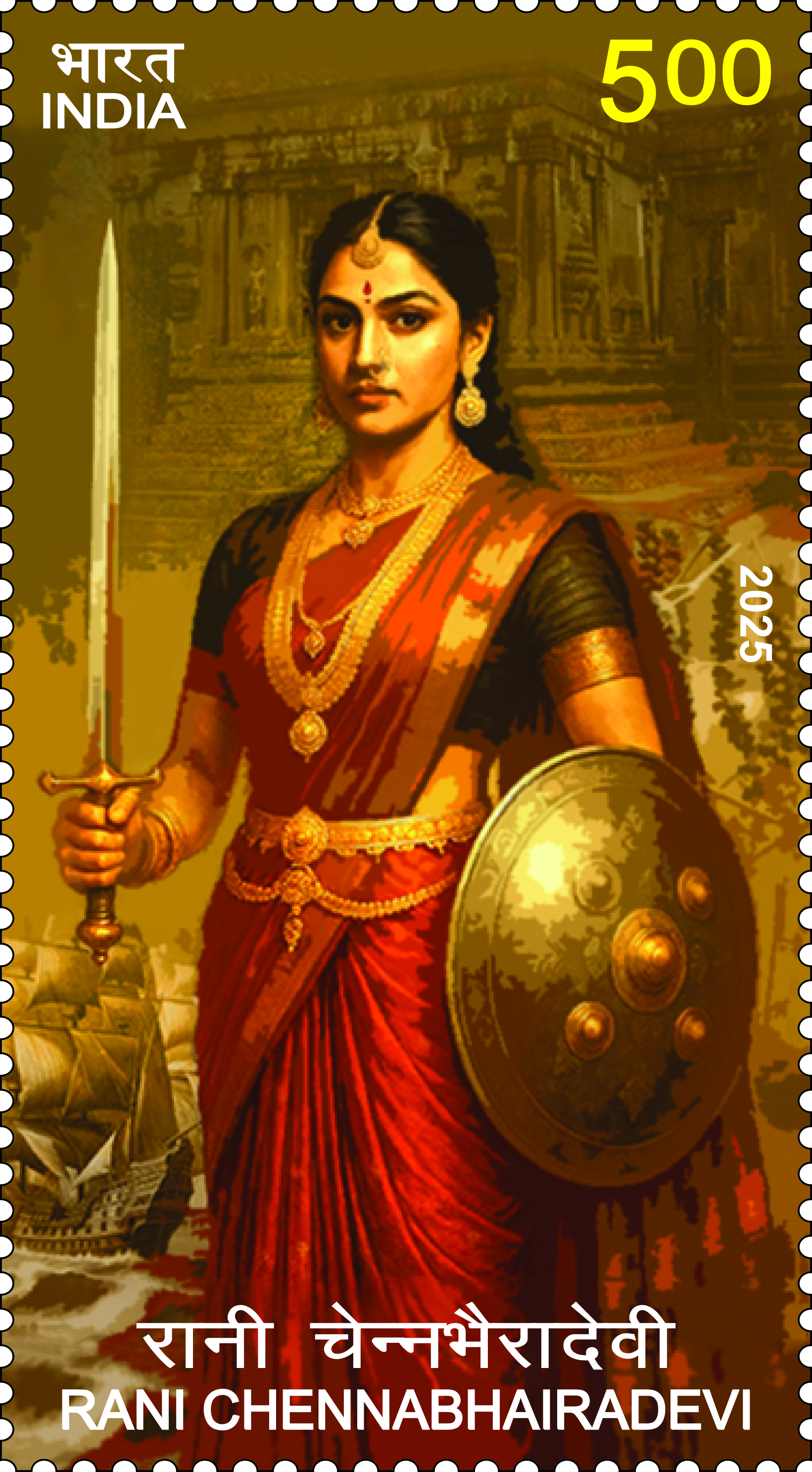 Rani Chennabhairadevi postage stamp