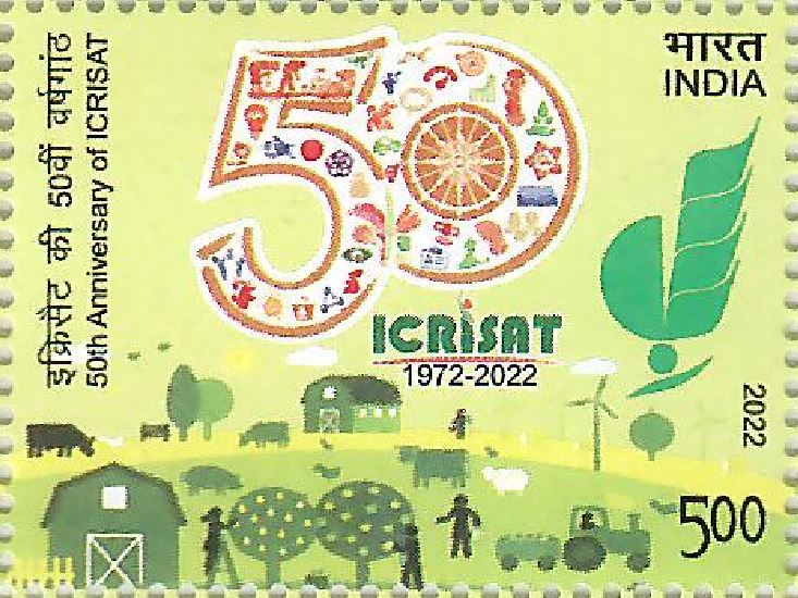 50th Anniversary of ICRISAT postage stamp
